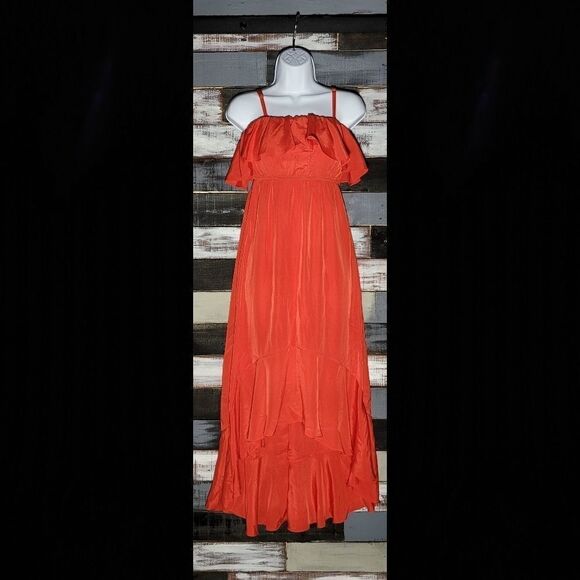 Red Spaghetti Strap High-low Salsa Dress Size XS - Picture 1 of 9
